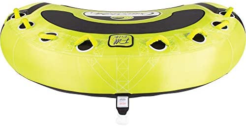 CWB Connelly Convertible 4 Person Large 70x80 Inch Inflatable Pull Behind Boat Towable Water Inner Tubing Tube, Green