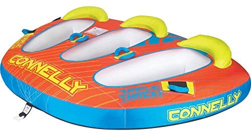 CWB Connelly Triple Threat 3 Person 66x90 Inch Partially Covered Cockpit Style Inflatable Boat Towable Water Inner Tubing Tube