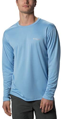 Columbia Men's Standard PFG Zero Rules LS Shirt, White Cap