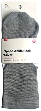 LULULEMON SPEED ANKLE SOCK SILVER - CAST/ALPW (Light Cast / Alpine White)