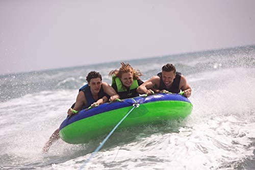 Jobe Tornado 3 Person Towable - Blue - Unisex - A Tornado is Coming - 6 Handles with Neoprene Knuckle Guards