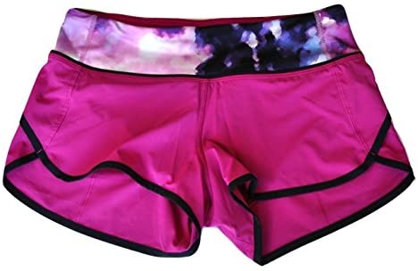 Lululemon Womens Run Speed Short Raspberry Pink Blooming Pixie Black