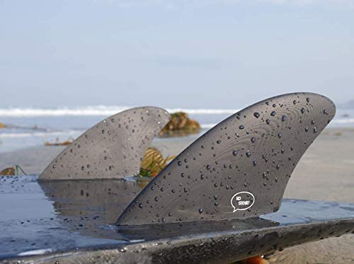 Ho Stevie! Surfboard Twin Keel Fins (2 Fins) - FCS or Futures Sizes, with Fin Bag, Screws, Wax Comb and Fin Key - Fins for Fish Surf Boards