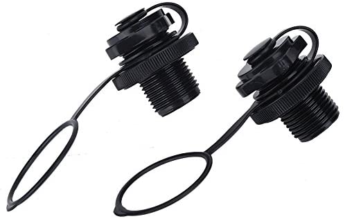 Inflatable Boat Air Valve, 2pcs Spiral Air Plugs Boston Valve Replacement Screw for One-Way Inflation Rubber Dinghy Kayak Raft Pool Boat Airbeds