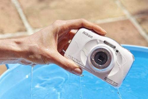 Nikon COOLPIX W100 Waterproof Rugged Digital Camera White Kid- Friendly - Bundle with White Backpack + 32GB Sandisk Memory Card + More