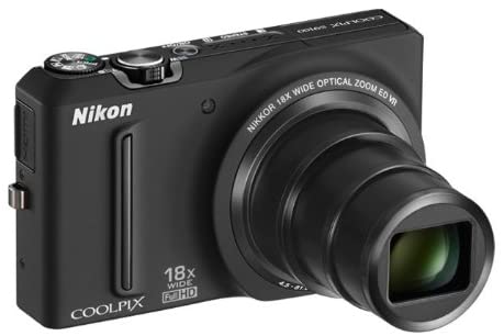 Nikon COOLPIX S9100 12.1 MP CMOS Digital Camera with 18x NIKKOR ED Wide-Angle Optical Zoom Lens and Full HD 1080p Video (Black) (OLD MODEL)