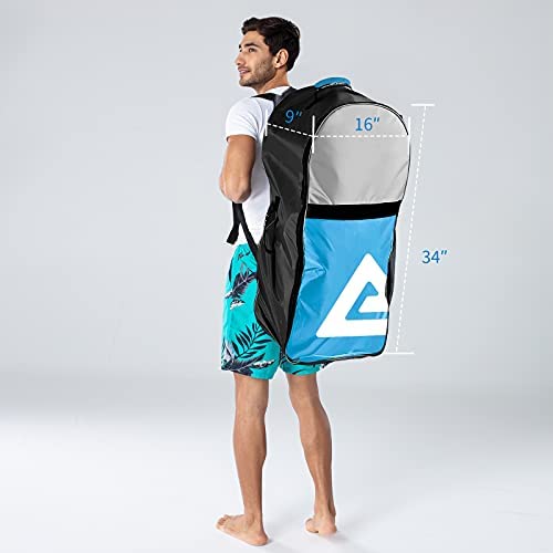 Leader Accessories 10'6" Inflatable Stand Up Paddleboard with Fins (6" Thick) Includes Adjustable Paddle,Kayak Leash,ISUP Backpack, Non-Slip Deck