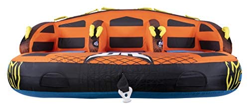 HO Sports HG 3-Person Multi-Directional Ride-On Chariot and Couch Style Towable Tube with Attachments