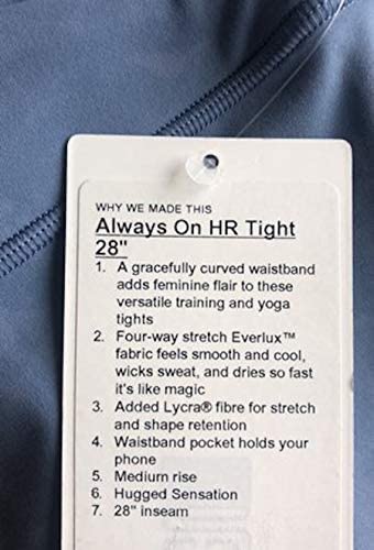 Lululemon Always ON HR Tight 28" - SWTU (Sky Wash Print Tempest Blue)
