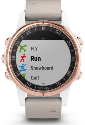 Garmin D2 Delta S Aviator Watch (42mm, Beige Leather Band) Bundle with Power Bank, 2-Port USB Card Adapter, Two USB Wall Adapters, and 6Ave Cleaning Kit