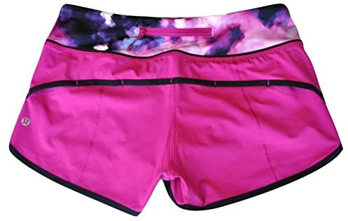 Lululemon Womens Run Speed Short Raspberry Pink Blooming Pixie Black