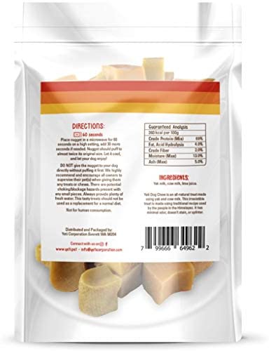 Yeti Natural Himalayan Yak Cheese Dog Nuggets Treats, 6-8 Pieces, 3.5 Oz