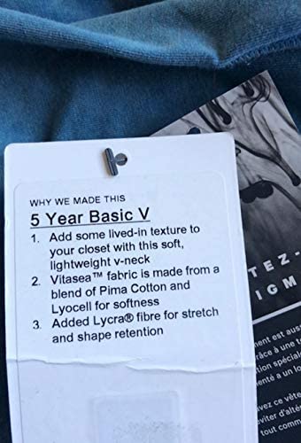 Lululemon 5 Year Basic V - MWPB (Mineral Washed Pewter Blue)