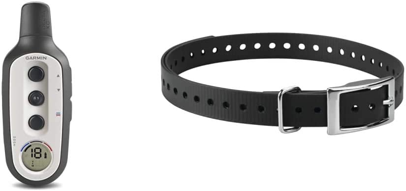 Garmin Delta XC Handheld only - Dog Training Device & 3/4-Inch Black Collar Strap for Garmin Delta Series