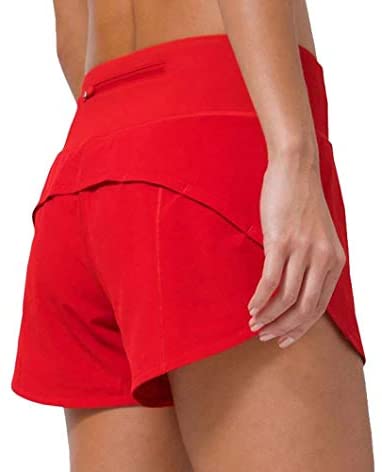 Lululemon Womens Run Speed Short Flare True Red Orange