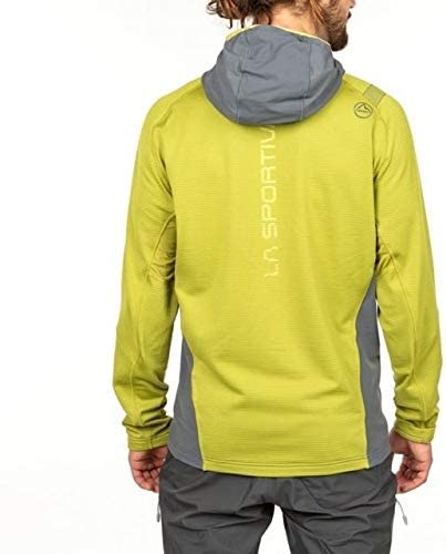 La Sportiva Defender Jacket - Men's, Steel/Kiwi, Medium, L24-908713-M