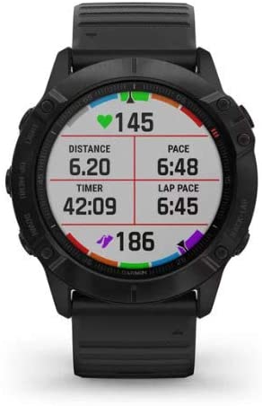 Garmin Fenix 6 Pro Multisport GPS Smartwatch (Black with Black Band) Performance Bundle (4 Items)