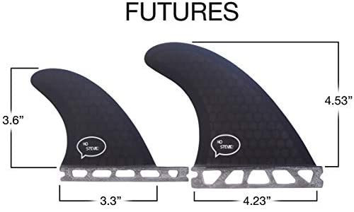 Ho Stevie! Quad Surfboard Fins (4 Fins) - FCS or Future Sizes, with Fin Bag, Screws, Wax Comb and Fin Key