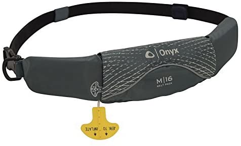 Onyx Belt Pack Manual Inflatable Life Jacket (PFD) for Stand Up Paddelboarding,Kayaking, and Fishing (SUP)