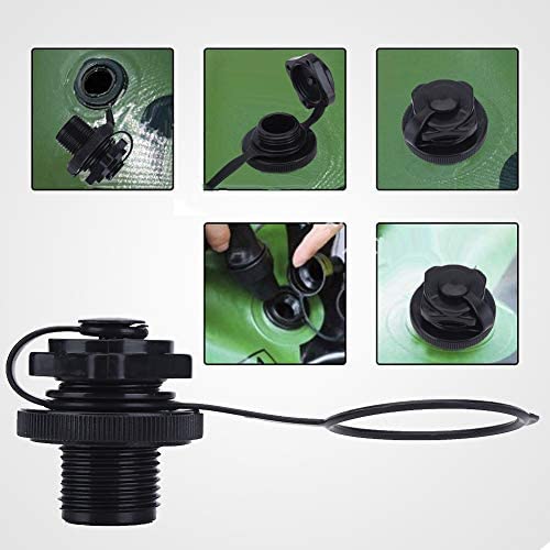 2Pcs Spitfire Tube Valve Replacement, Kayak Intex Inflatable Boat Replacement Caps Boat Spiral Air Plugs 0ne-Way Inflation Replacement for Inflatable Raft Boat Kayak