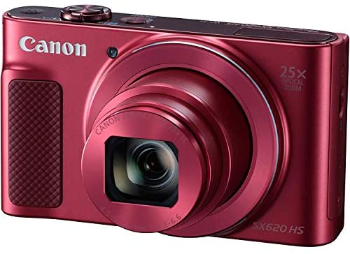 Canon PowerShot SX620 HS Digital Camera (Red) along with 16GB, Deluxe Accessory Bundle and Cleaning Kit