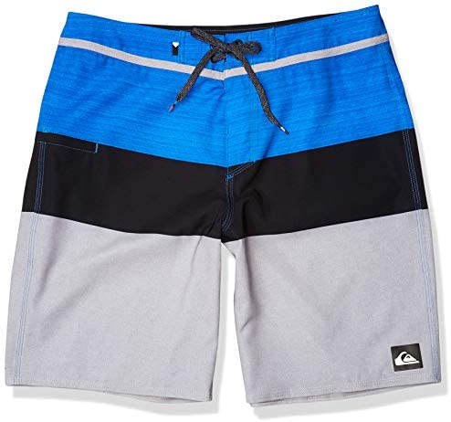 Quiksilver Men's Everyday Blocked Vee 20 Inch Boardshort Swim Trunk, Electric Blue, 30