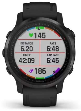 Garmin Fenix 6S Pro Multisport GPS Smartwatch (Black with Black Band) Performance Bundle (4 Items)