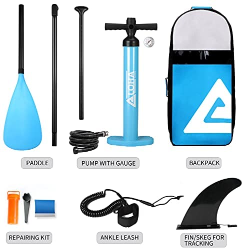 Leader Accessories 10'6" Inflatable Stand Up Paddleboard with Fins (6" Thick) Includes Adjustable Paddle,Kayak Leash,ISUP Backpack, Non-Slip Deck