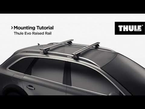 Thule 710400 Roof Racks, Evo Raised Rail, Black, Set of 4