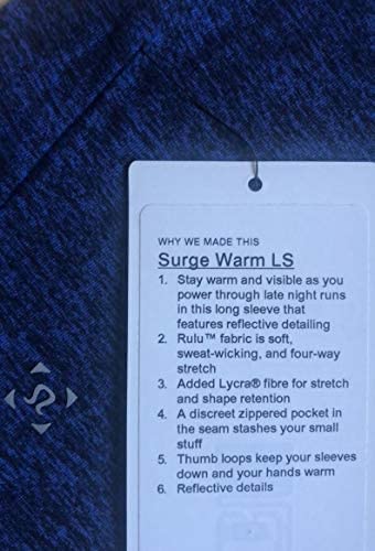 Lululemon Surge Warm LS - HEMR/BLK (Heathered Moroccan/Black)