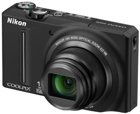 Nikon COOLPIX S9100 12.1 MP CMOS Digital Camera with 18x NIKKOR ED Wide-Angle Optical Zoom Lens and Full HD 1080p Video (Black) (OLD MODEL)