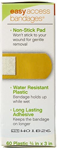 Easy Care Easy Access Bandages, 1" x 3" Plastic, 60 Count