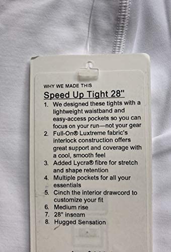Lululemon Speed UP Tight 28" - White