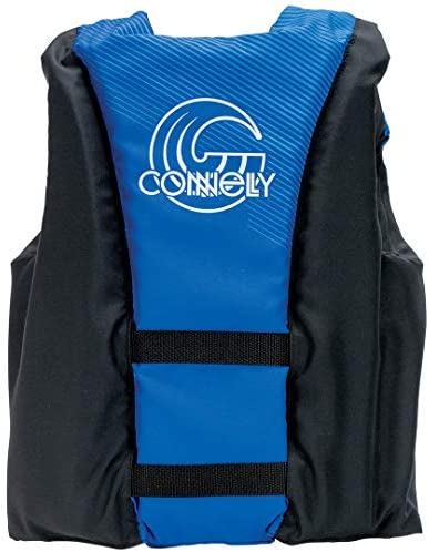 Connelly Coast Guard Approved Nylon Youth Child Water Sport Lake Boating Swimming Life Jacket PFD Vest, Blue/Black