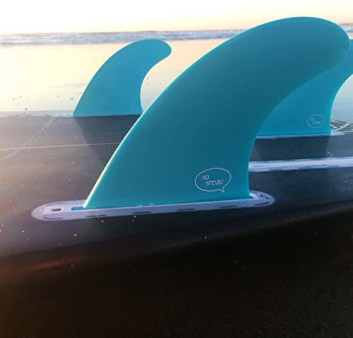 Ho Stevie! Fiberglass Reinforced Polymer Surfboard Fins - Thruster (3 Fins) FCS or Futures Sizes, with Fin Bag, Screws