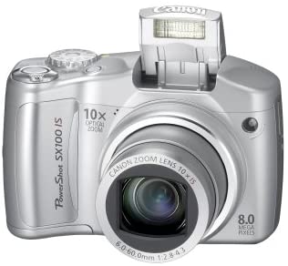 Canon PowerShot SX100IS 8MP Digital Camera with 10x Optical Image Stabilized Zoom (Black)