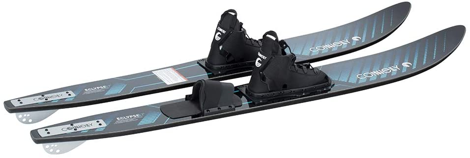 CWB Connelly 61200303-CON Eclypse Combo Waterskiing Lake Ocean Water Sport Skis w/ Front RTS Bindings 67-inch, Blue