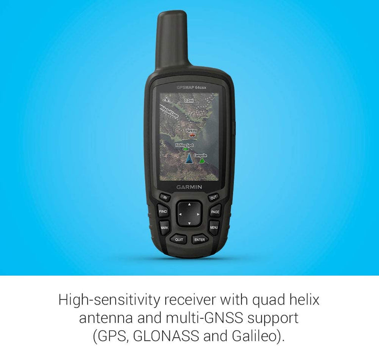 Garmin GPSMAP 64sx, Handheld GPS with Altimeter and Compass, Preloaded With TopoActive Maps