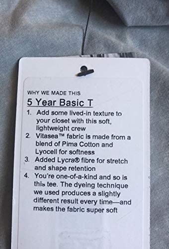 Lululemon 5 Year Basic T - MWLC (Mineral Washed Light Cast)