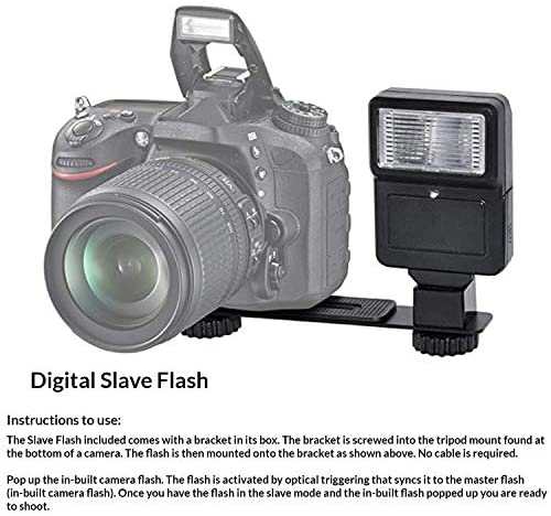 Canon EOS Rebel T7 24MP Camera with EF-S 18-55mm is II Lens, 2 Memory Cards, Slave Flash, 50" Tripod, Camera Bag, Cleaning Kit and Memory Card Reader/Writer Bundle