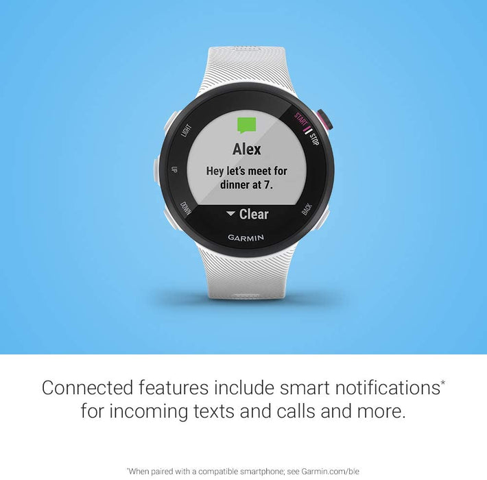Garmin Forerunner 45S, 39mm Easy-to-use GPS Running Watch with Coach Free Training Plan Support