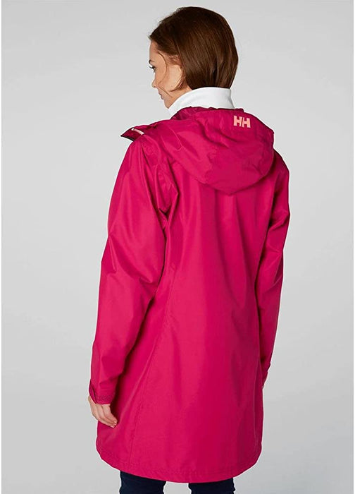 Helly Hansen Women's Long Belfast Lightweight Waterproof Windproof Breathable Raincoat Jacket with Hood