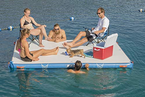 HO Sports Bali iLand 10' x 8' Inflatable Float for Lake or River