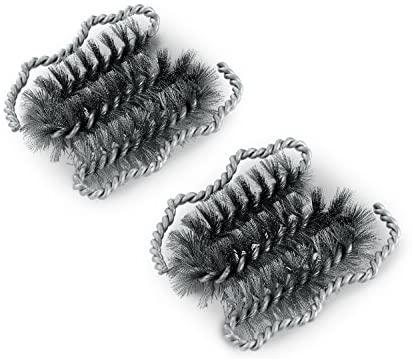Weber 6709 Style Replacement 2-Pack Brush Heads, Silver
