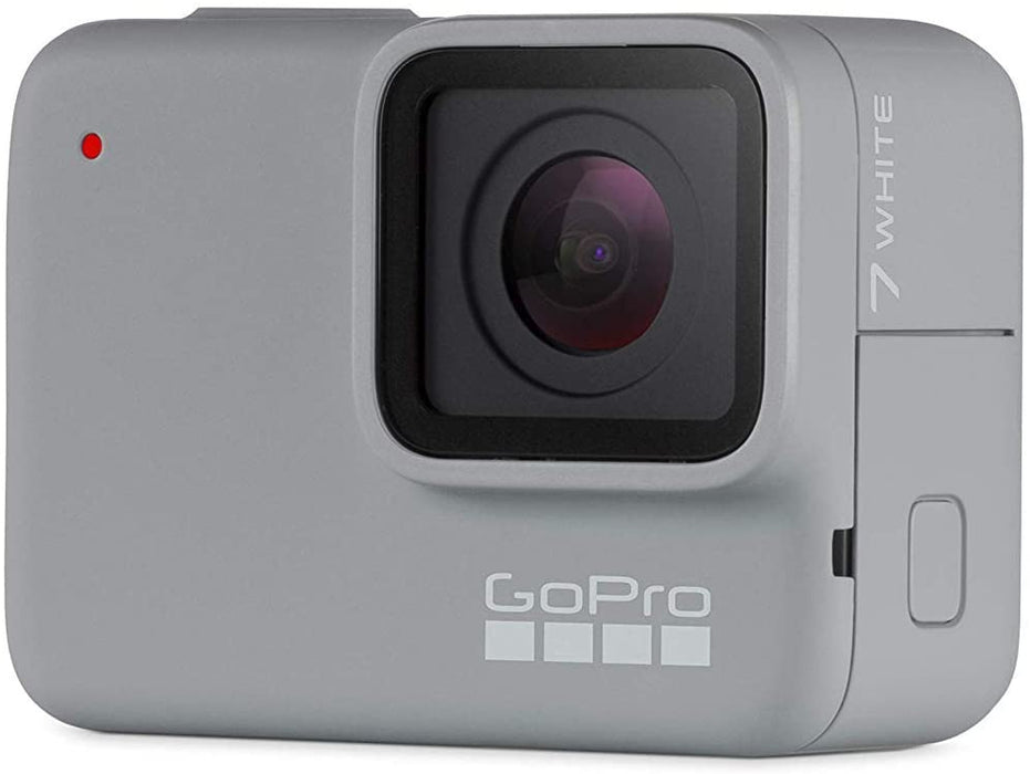 GoPro Hero 7 White - Waterproof Digital Action Camera with Touch Screen 1080p HD Video 10MP Photos CHDHB-601 - Bundle