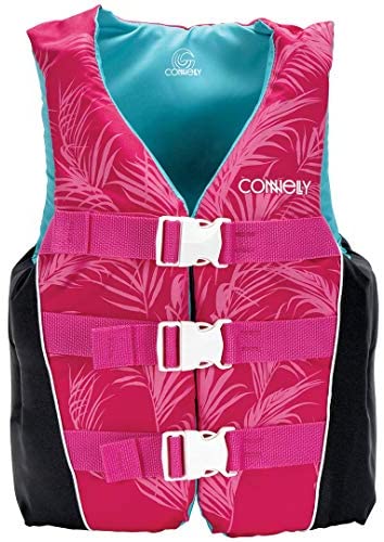 Connelly Coast Guard Approved Nylon Teen Water Sport Lake Boating Swimming Life Jacket PFD Vest, Pink