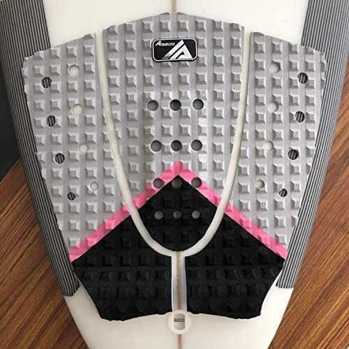 3 Piece Stomp Pad Surfboard EVA Traction Pad with 3M Adhesive Professional Tail Pad/Applies All Boards - Surfboards, Shortboards, Longboards