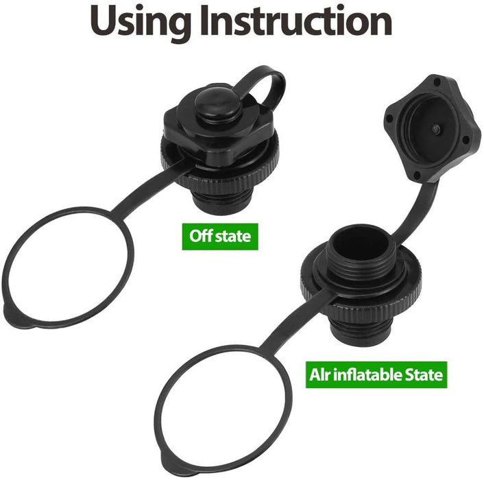 Alomejor Inflatable Boat Air Valve Screw 2pcs Valve Air Valve Replacement for Inflatable Boat Jilong Fishing Boat Airbed Raft