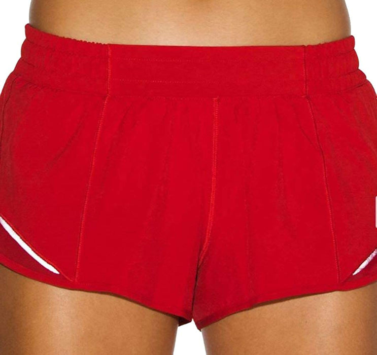 Lululemon Hotty Hot II Short 2.5" Regular Dark Red Run Train Size 6