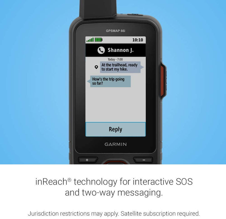 Garmin GPSMAP 66i GPS Handheld and Satellite Communicator and Garmin Powered Mount Bundle (010-02088-01)